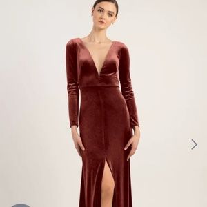 Jenny Yoo Malia Velvet English Rose Dress